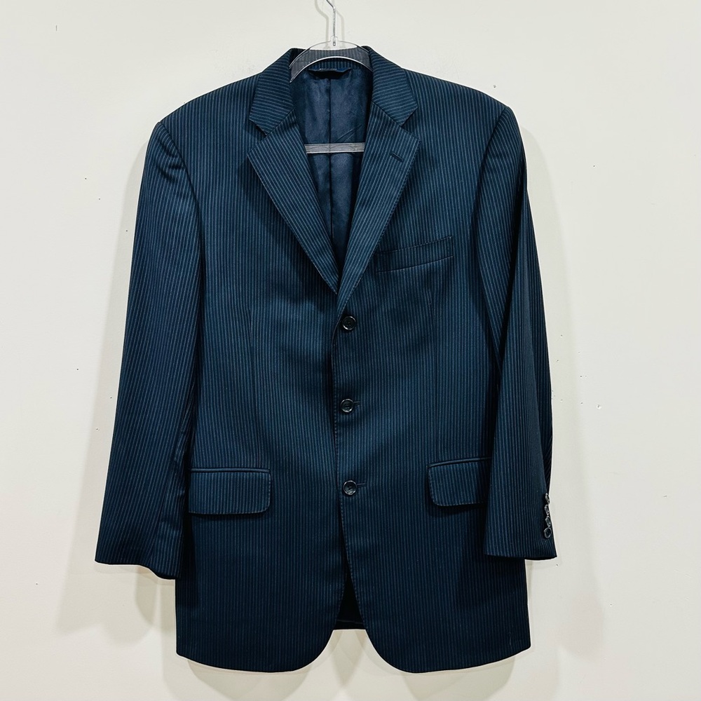 Brooks Brothers‎ Regent Jacket Mens 40R Blue Striped Wool Blazer Made In Italy